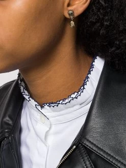 Alexander McQueen skull crystal earrings