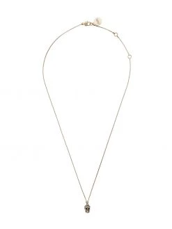 Alexander McQueen pave skull necklace