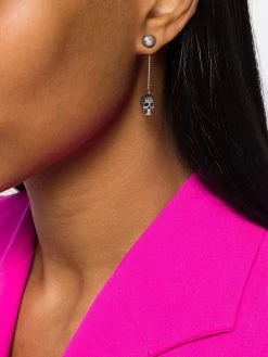 Alexander McQueen skull embellished drop earrings
