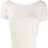 Alexander McQueen boat-neck cable-knit top