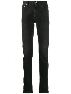 Alexander McQueen embroidered signature slim-fit jeans