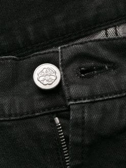Alexander McQueen embroidered signature slim-fit jeans
