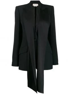 Alexander McQueen silk ribbon embellished blazer