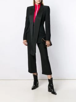 Alexander McQueen silk ribbon embellished blazer