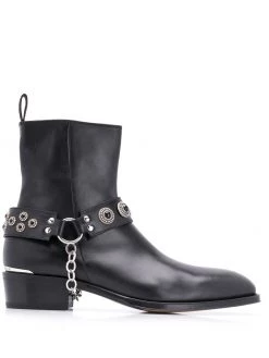 Alexander McQueen Harness Cuban heel boots