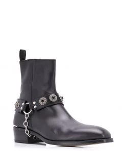 Alexander McQueen Harness Cuban heel boots