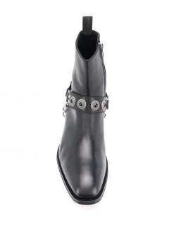 Alexander McQueen Harness Cuban heel boots