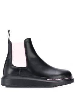 Alexander McQueen contrast panels chelsea boots