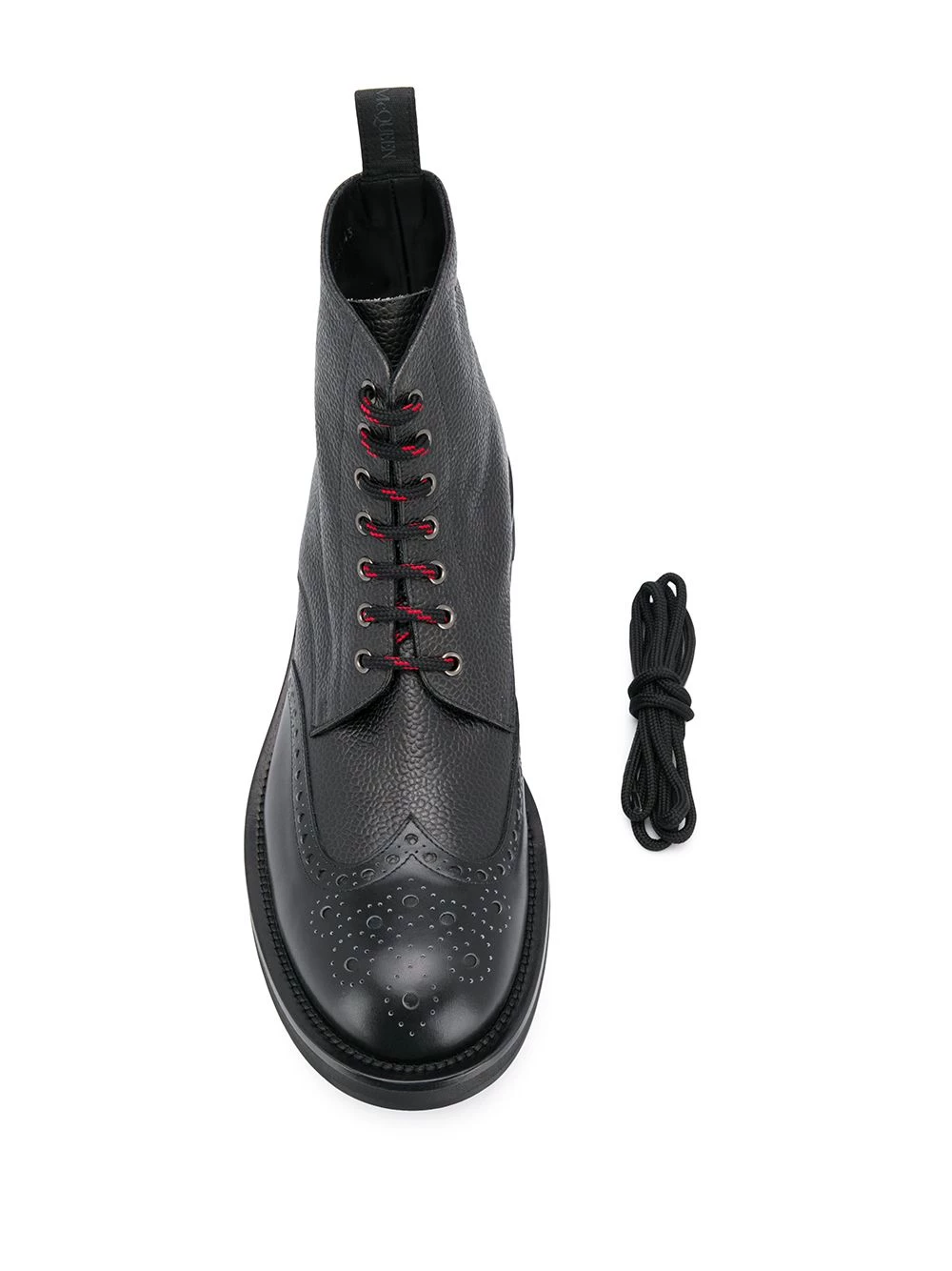 Buy 👍 Alexander McQueen Logo plaque lace up 🥾 boots 🥰 4 Alexander McQueen logo plaque lace-up boots