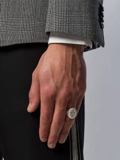 Alexander McQueen engraved signet ring