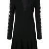 Alexander McQueen scalloped mesh insert skater dress