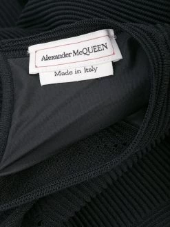 Alexander McQueen scalloped mesh insert skater dress