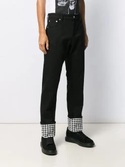 Alexander McQueen dogtooth cuff jeans