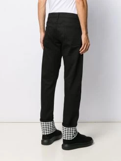 Alexander McQueen dogtooth cuff jeans