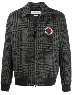 Alexander McQueen skull patch bomber jacket