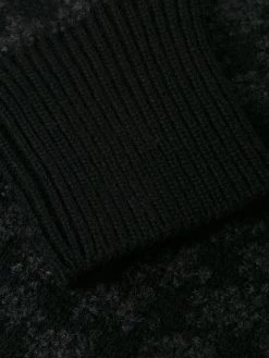 Alexander McQueen houndstooth skull motif jumper