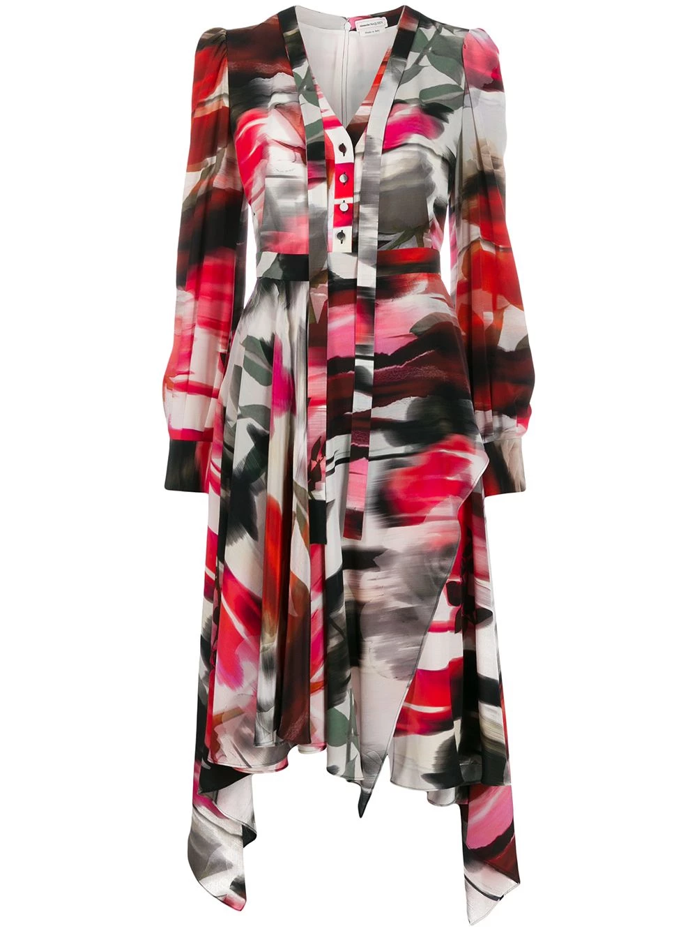 Cheapest ✔️ Alexander McQueen Abstract print 👕 shirt 👗 dress 🌟 1 Alexander McQueen abstract print shirt dress