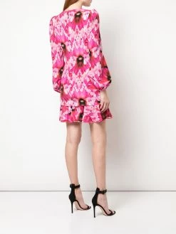 Alexander McQueen floral print ruffled dress