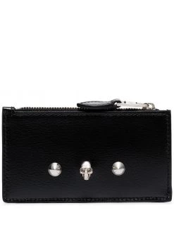 Alexander McQueen skull stud zipped pouch