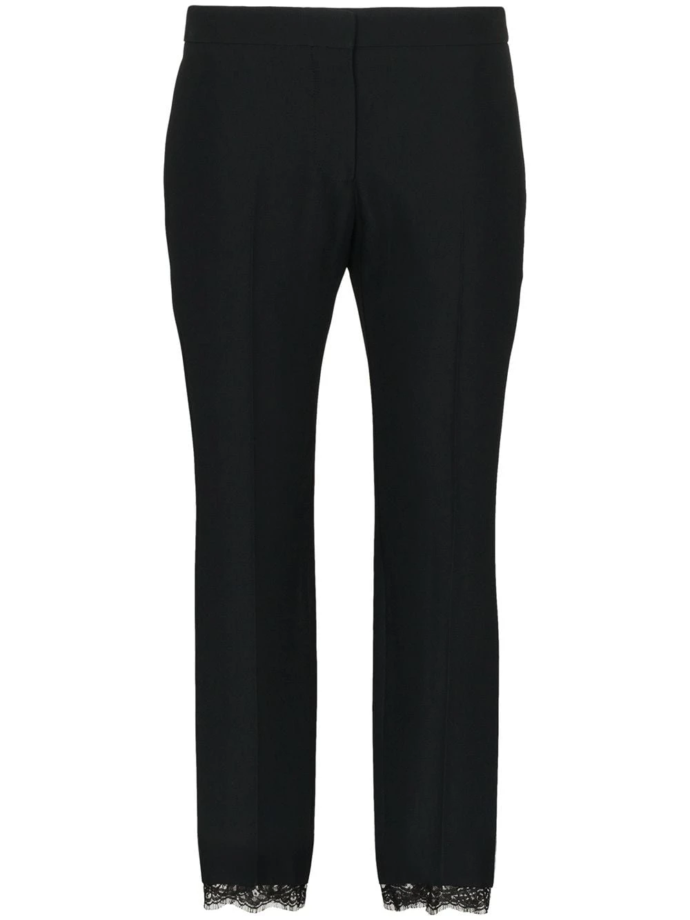Hot Sale ⌛ Alexander McQueen Cropped lace trimmed trousers 👏 1 Alexander McQueen cropped lace-trimmed trousers