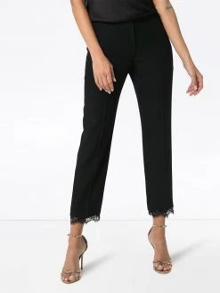 Hot Sale ⌛ Alexander McQueen Cropped lace trimmed trousers 👏 7 Alexander McQueen cropped lace-trimmed trousers