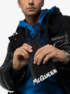 Alexander McQueen logo-print leather smartphone case