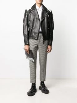 Alexander McQueen contrast logo print clutch