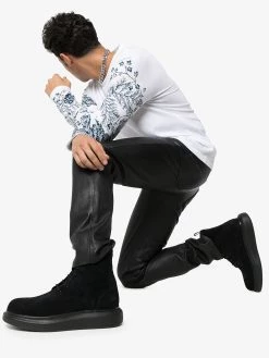 Alexander McQueen Hybrid lace-up ankle boots