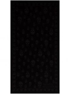 Alexander McQueen flocked cotton beach towel