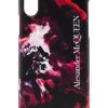 Alexander McQueen rose-print iPhone XS CSS leather case