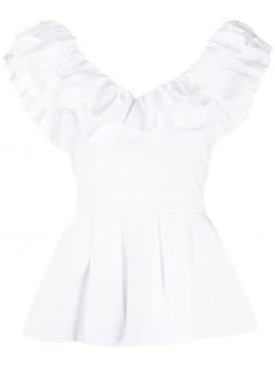 Alexander McQueen ruffle peplum blouse