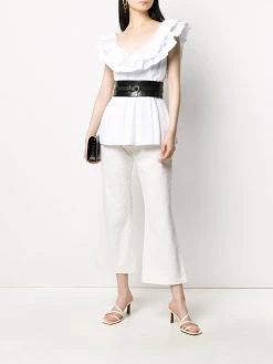 Alexander McQueen ruffle peplum blouse