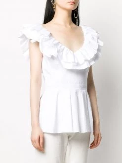 Alexander McQueen ruffle peplum blouse