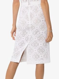 Alexander McQueen high-waist lace pencil skirt