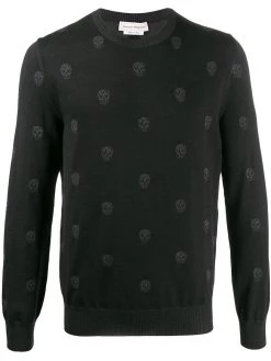 Alexander McQueen multiple skulls jumper