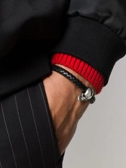 Alexander McQueen skull charm braided bracelet