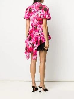 Cheapest ๐ Alexander McQueen Floral print asymmetric ๐ shirt ๐ 8 Alexander McQueen floral print asymmetric shirt