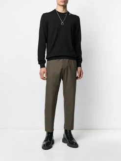 Alexander McQueen logo patch knitted jumper