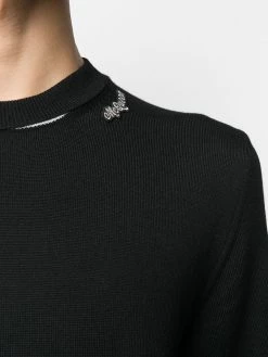Alexander McQueen logo patch knitted jumper