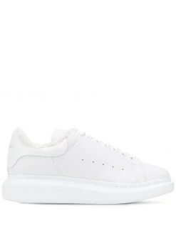 Alexander McQueen Oversized shearling-trimmed sneakers