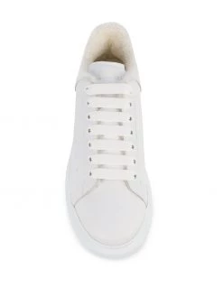 Alexander McQueen Oversized shearling-trimmed sneakers