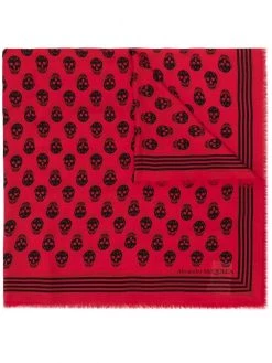 Alexander McQueen Biker Skull print scarf
