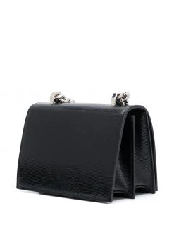 Alexander McQueen Jewelled lizard-effect cross-body bag