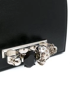 Alexander McQueen Jewelled lizard-effect cross-body bag