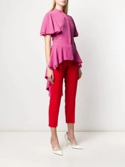 Alexander McQueen silk peplum blouse