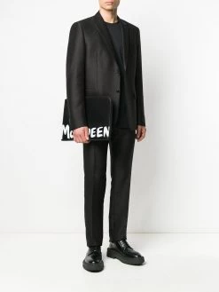 Alexander McQueen logo printed clutch