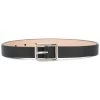 Alexander McQueen leather silver buckle belt