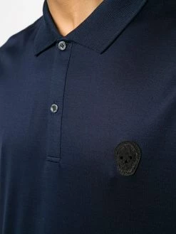 Alexander McQueen beaded skull polo shirt