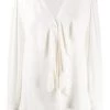 Alexander McQueen ruffle-front long-sleeve blouse