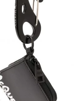 Alexander McQueen logo zip pouch keyring